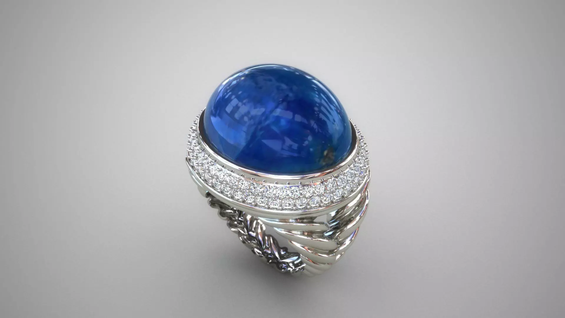 Diamond ring Free 3D print model
