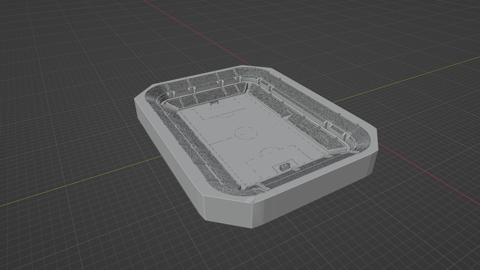 Football Stadium Low-poly 3D model_8