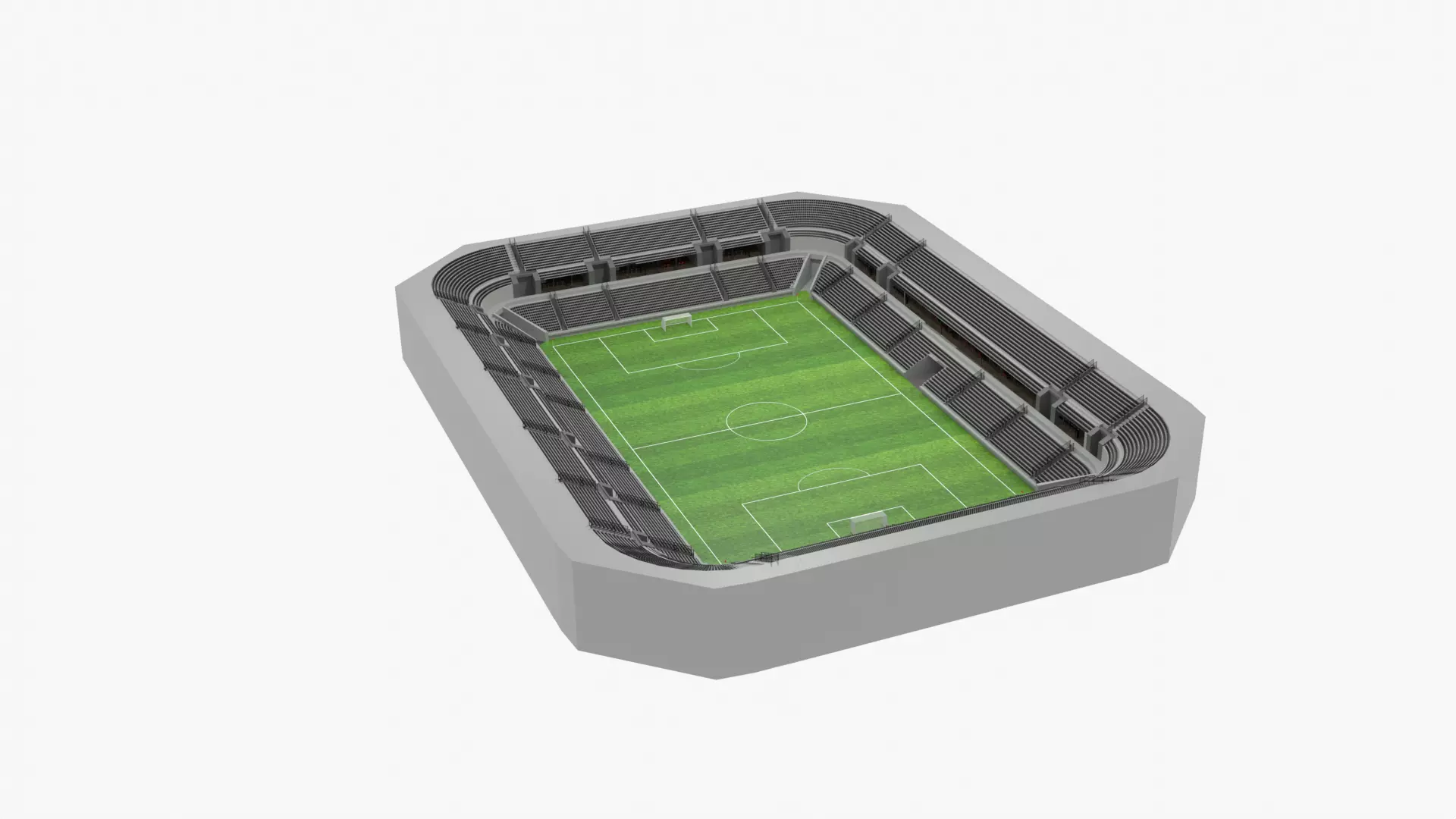 Football Stadium Low-poly 3D model_0