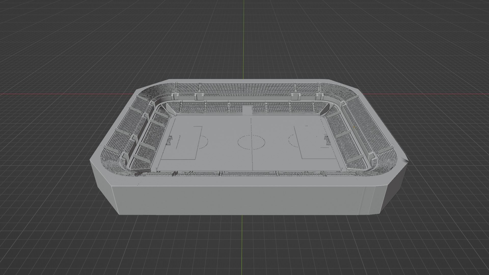 Football Stadium Low-poly 3D model_9