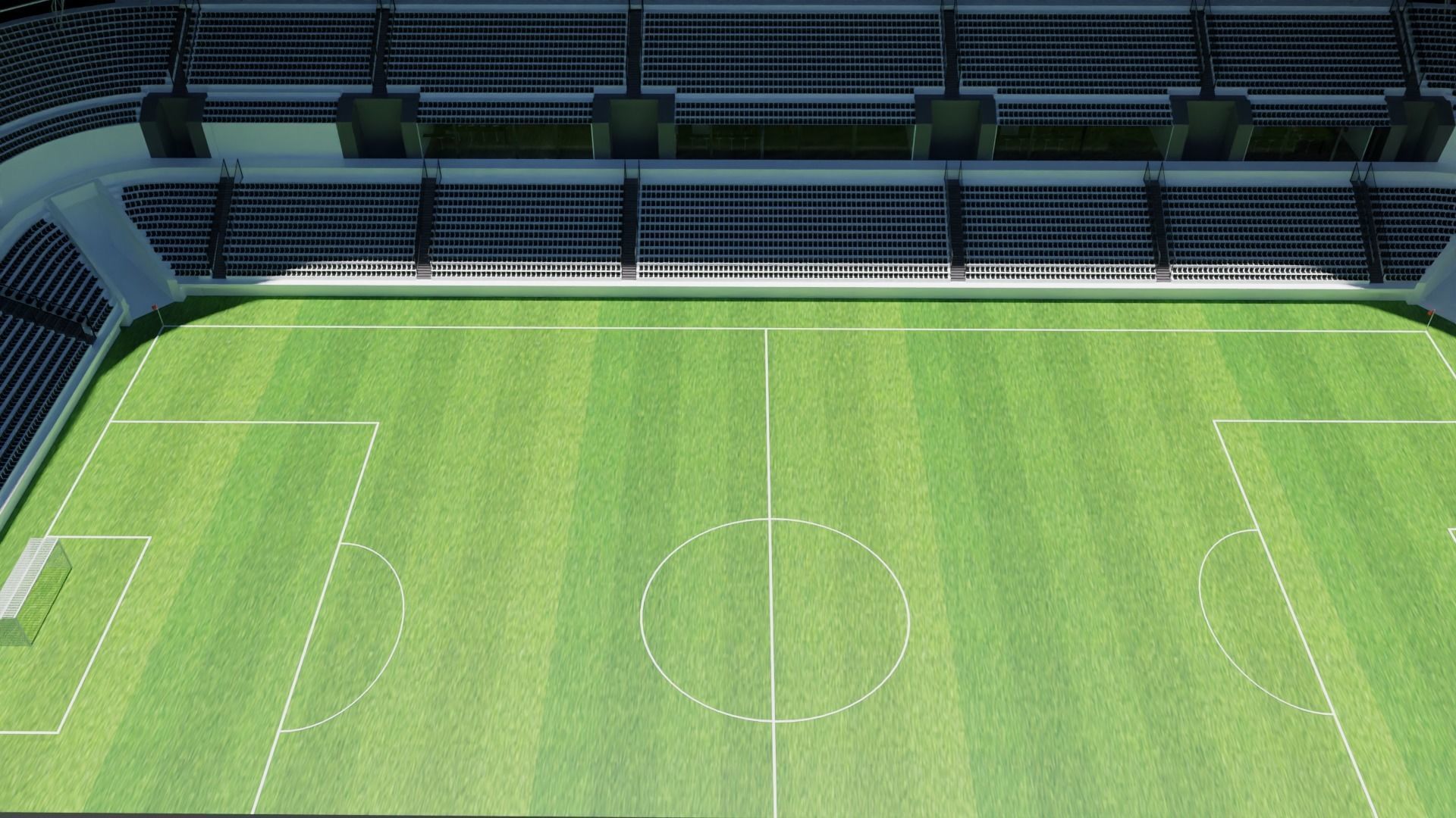 Football Stadium Low-poly 3D model_5