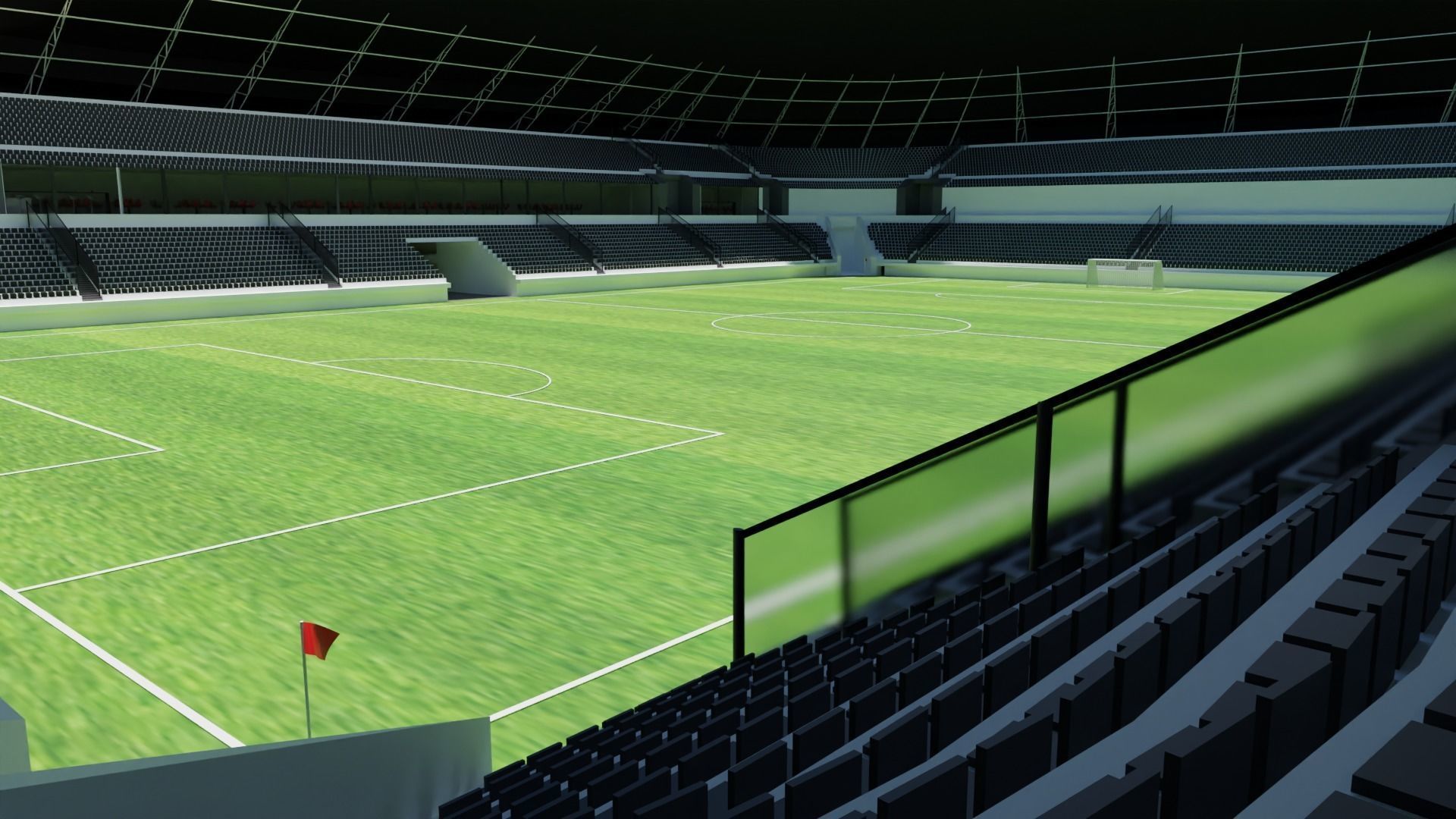 Football Stadium Low-poly 3D model_1