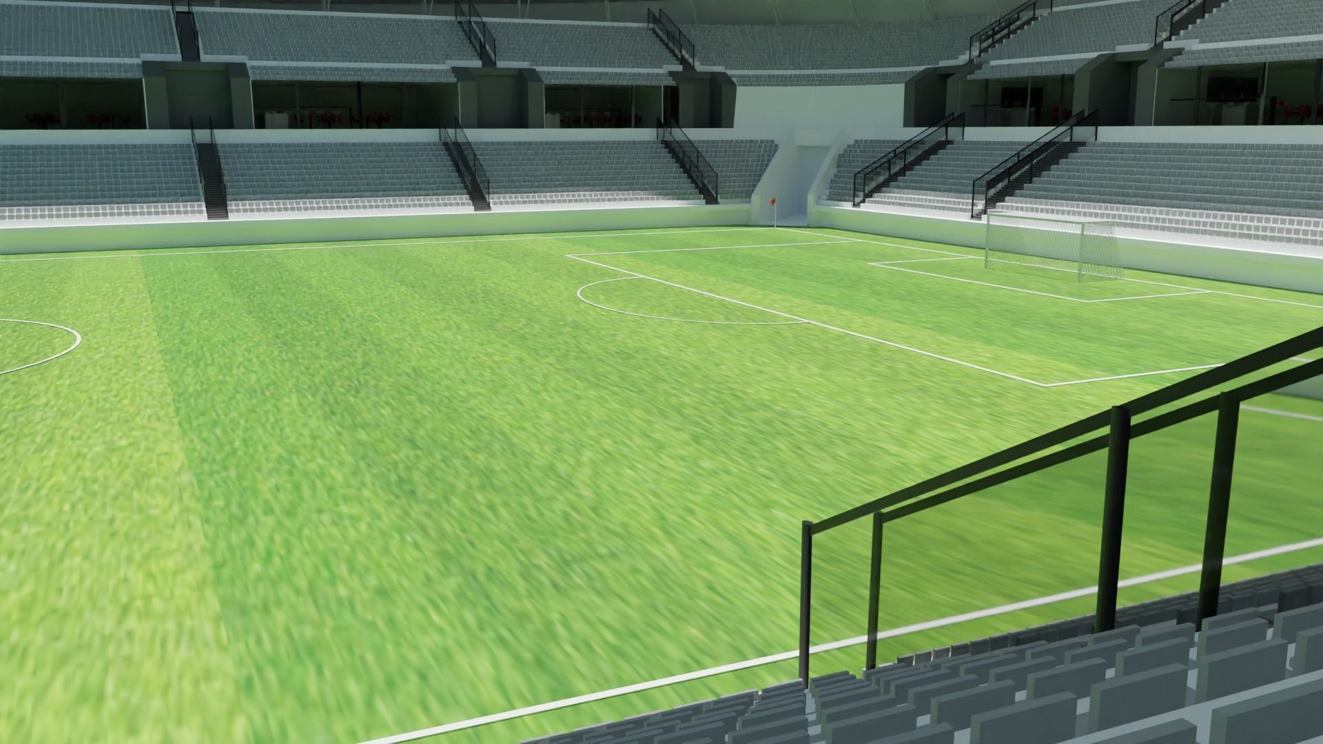 Football Stadium Low-poly 3D model_7