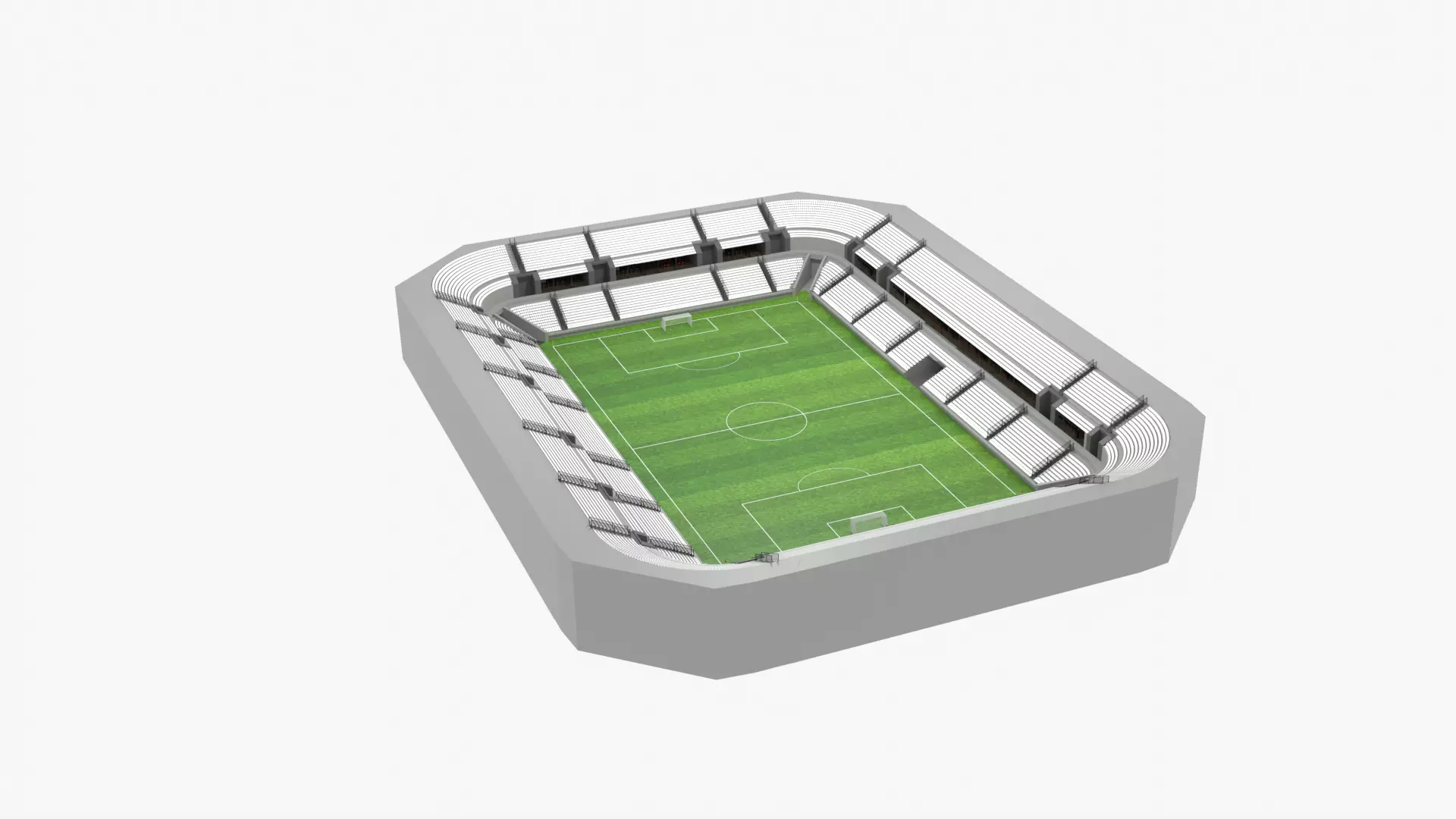 Football Stadium Low-poly 3D model_0
