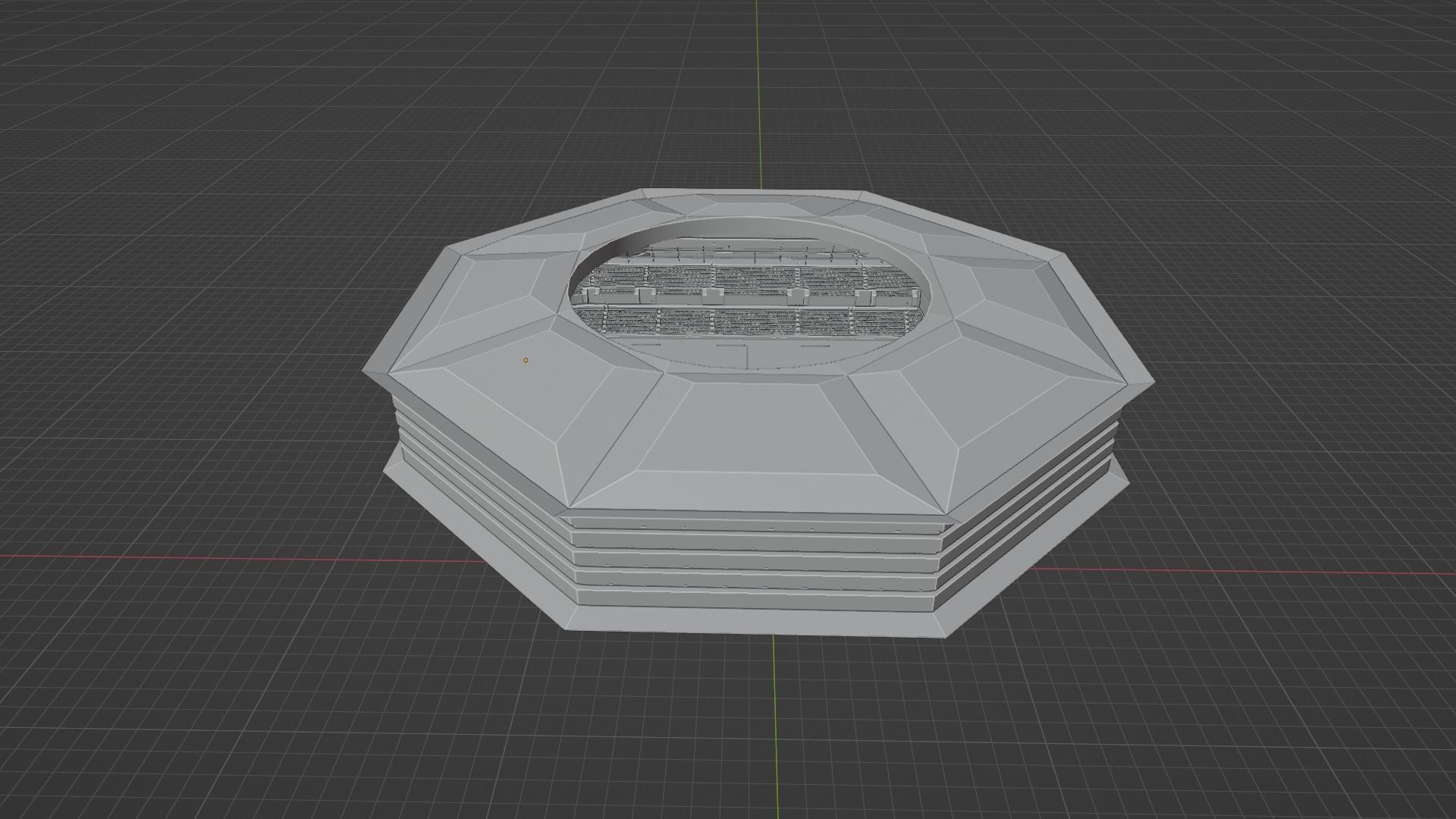 Football Stadium Low-poly 3D model_9