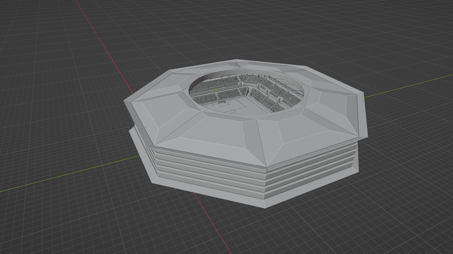 Football Stadium Low-poly 3D model_8