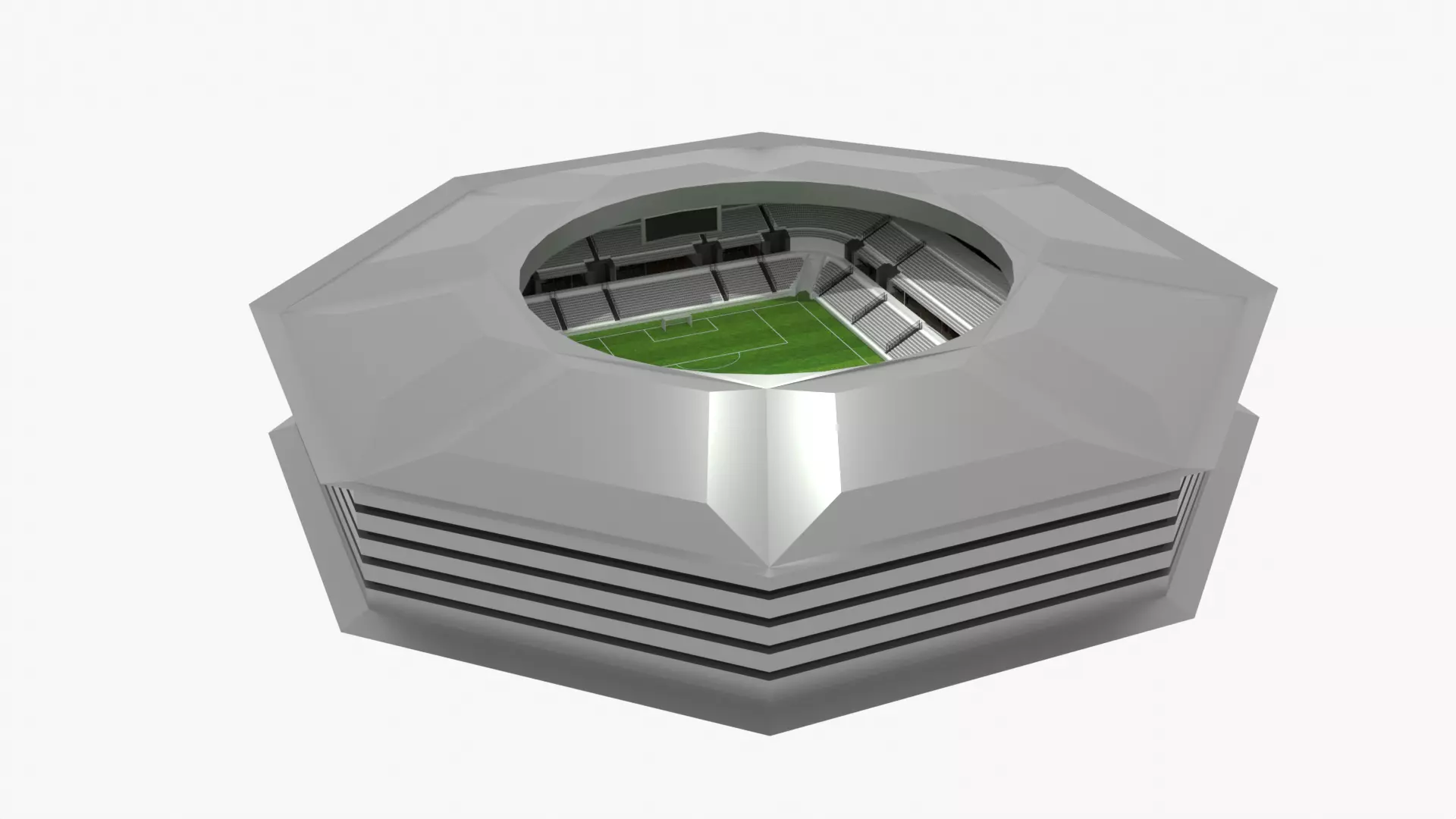 Football Stadium Low-poly 3D model_0