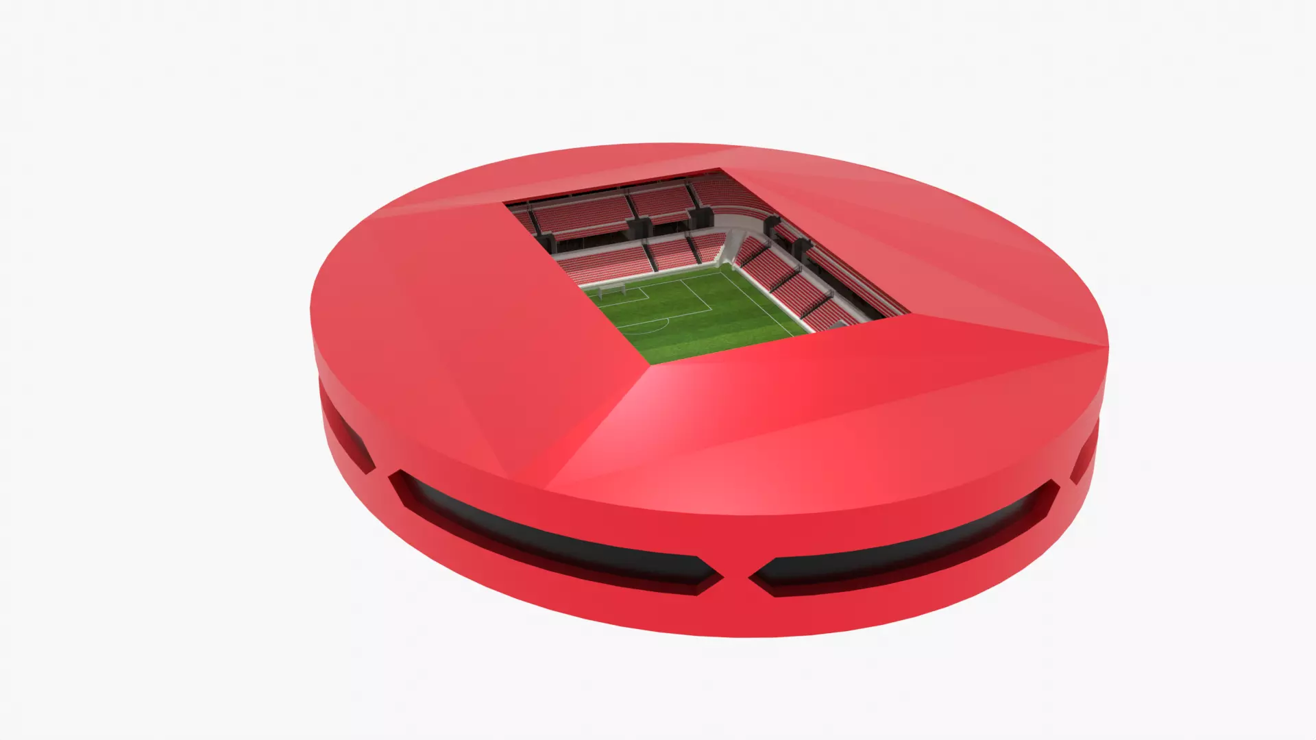 Football Stadium Low-poly 3D model_0
