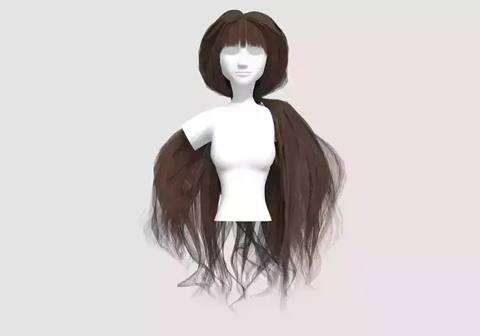 Wide Ponytail Hairstyle 