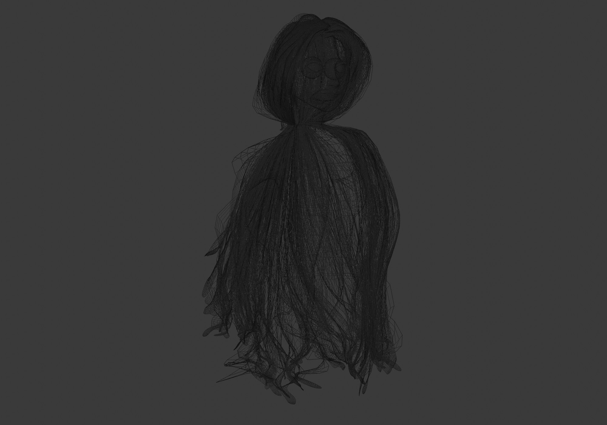 Ponytail Pigtail Hairstyle 3D model_6