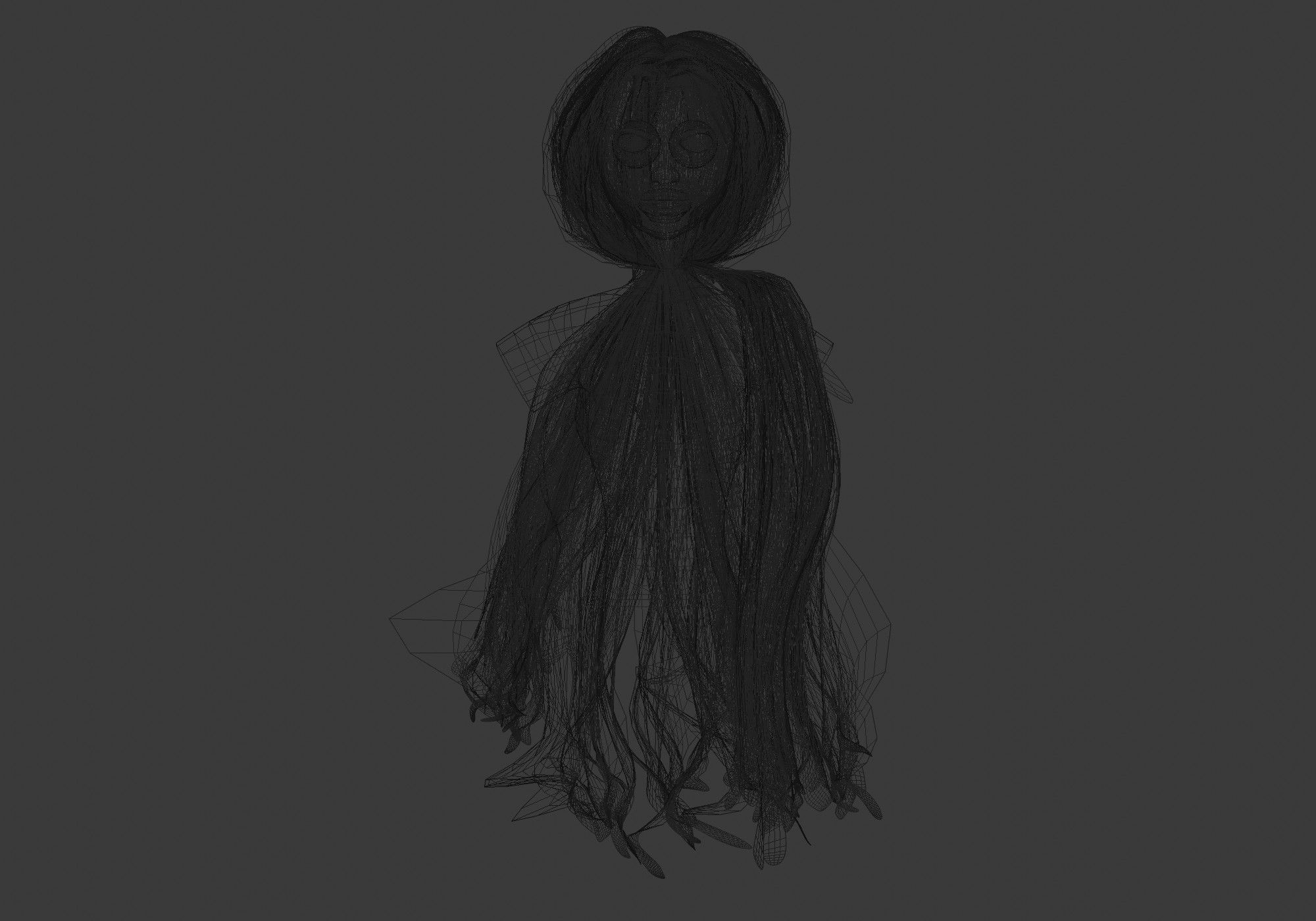 Ponytail Pigtail Hairstyle 3D model_5