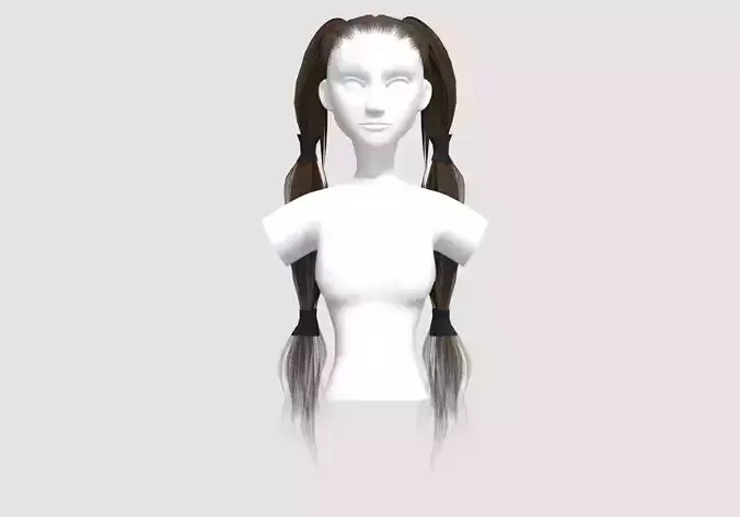 Pigtails Stylized Hairstyle 