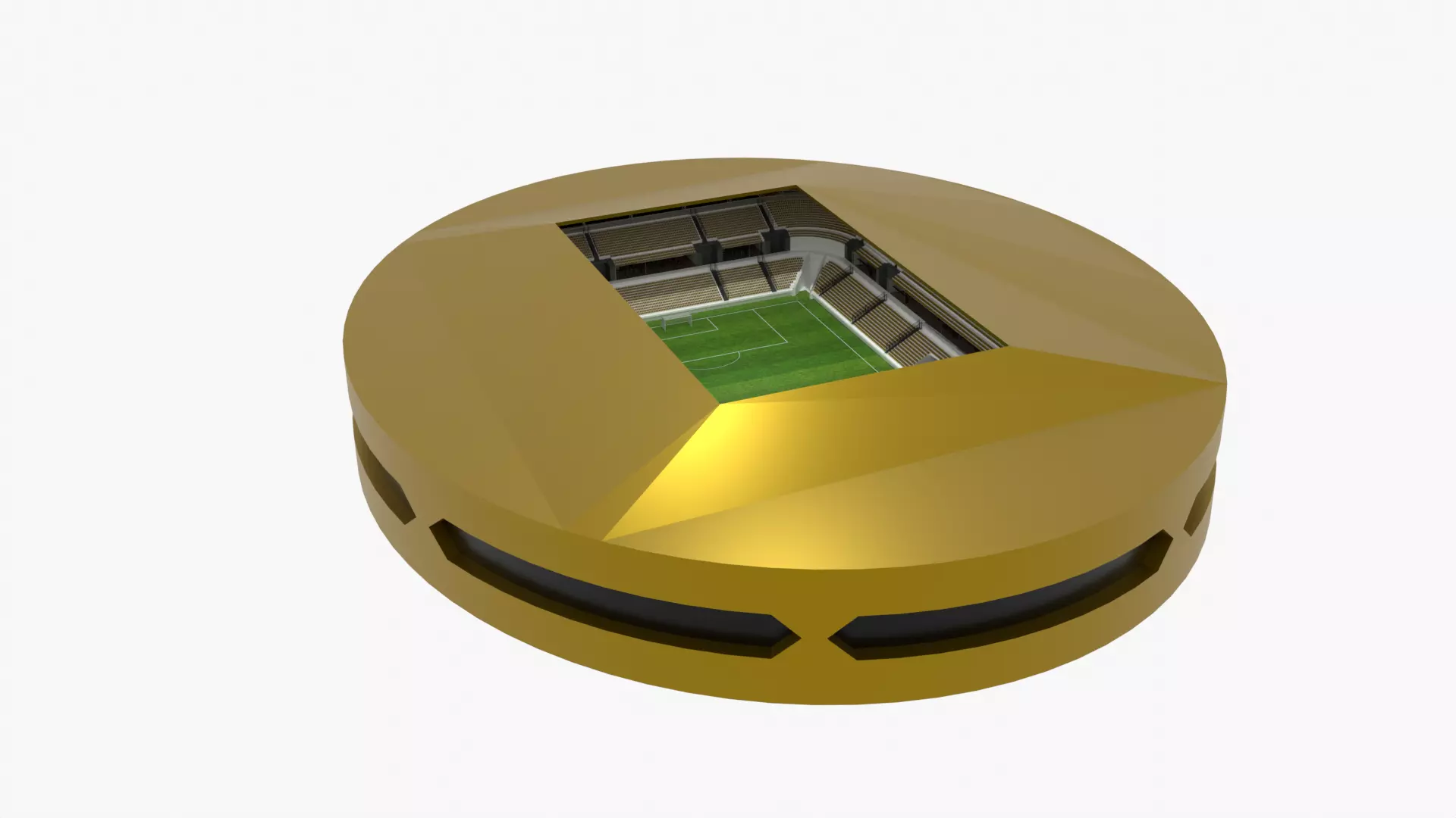 Football Stadium Low-poly 3D model_0