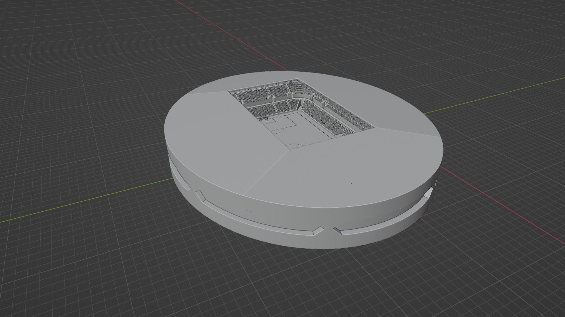 Football Stadium Low-poly 3D model_8