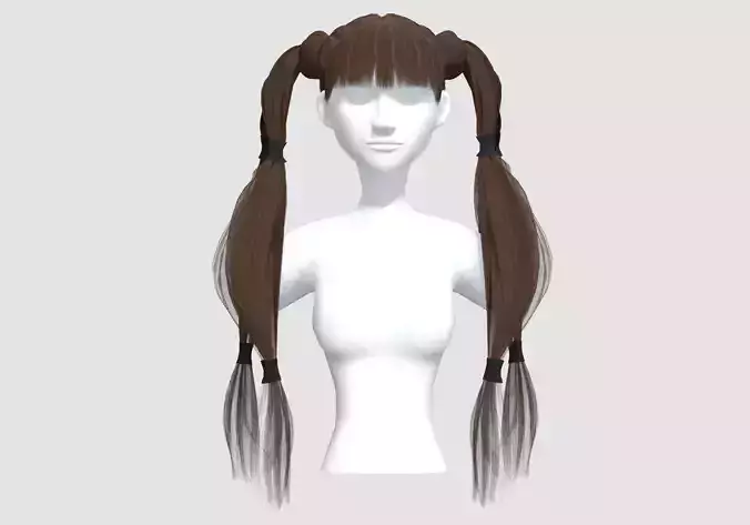 Pigtails Bangs Hairstyle 
