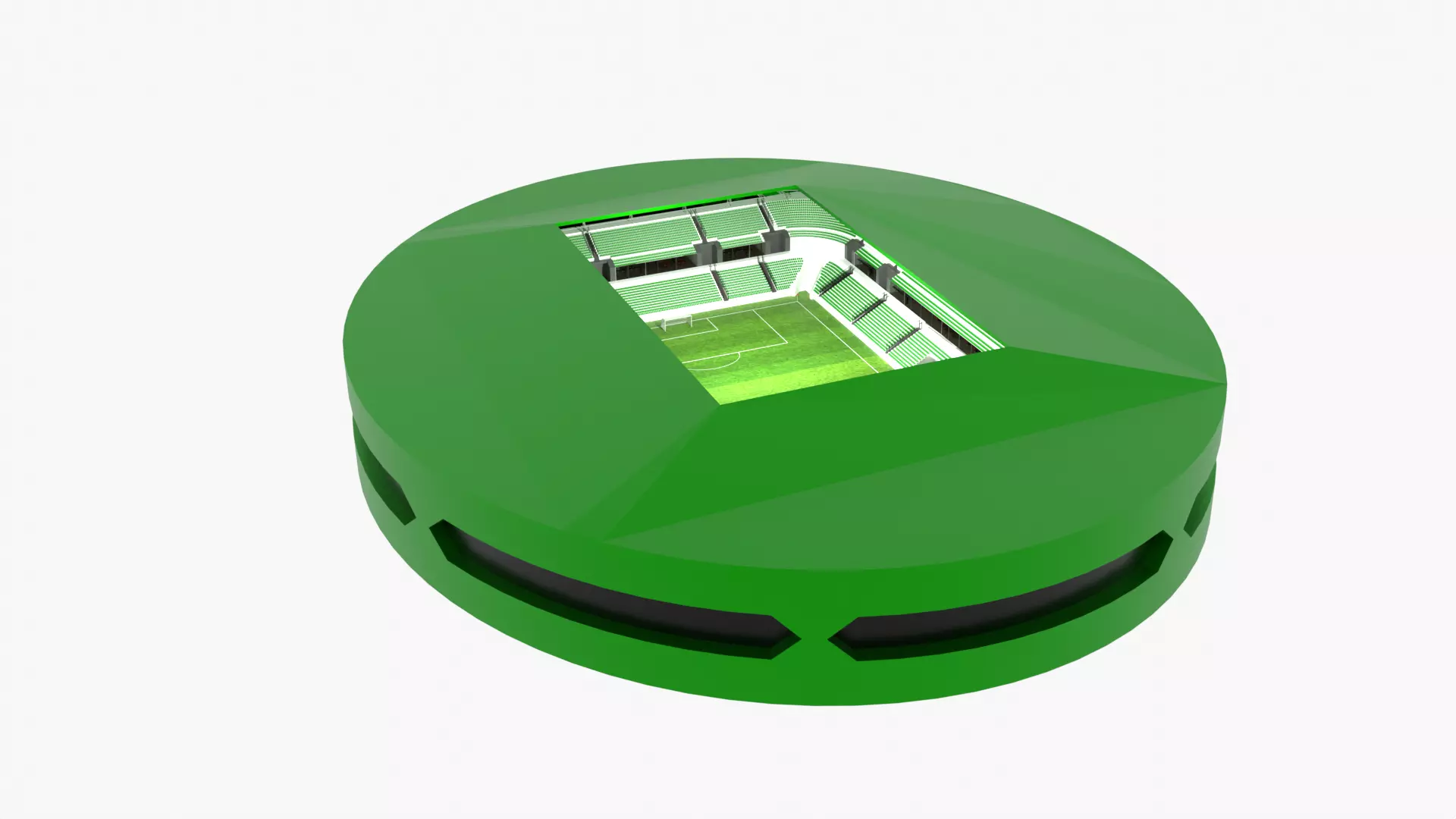 Football Stadium Low-poly 3D model_0