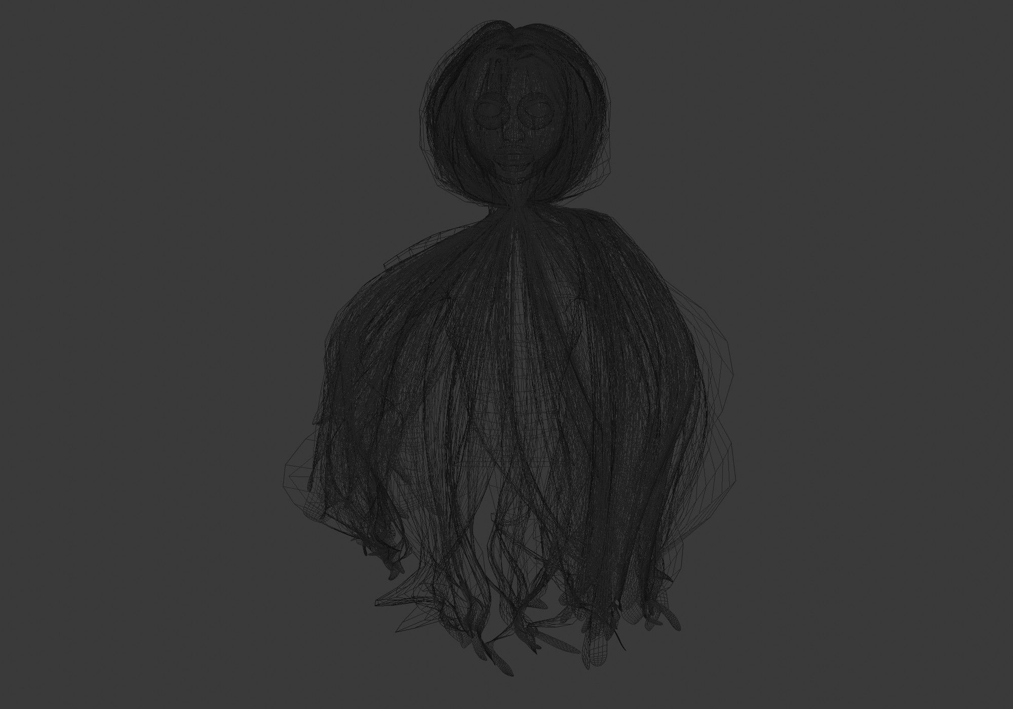 Big Ponytail Hairstyle  3D model_5