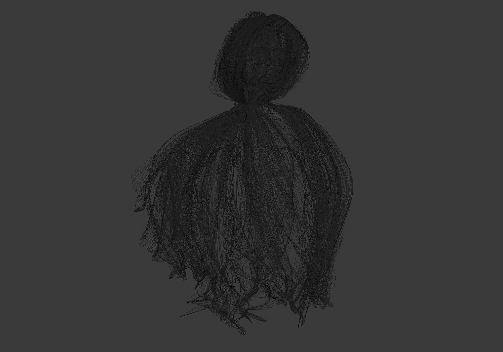 Big Ponytail Hairstyle  3D model_6