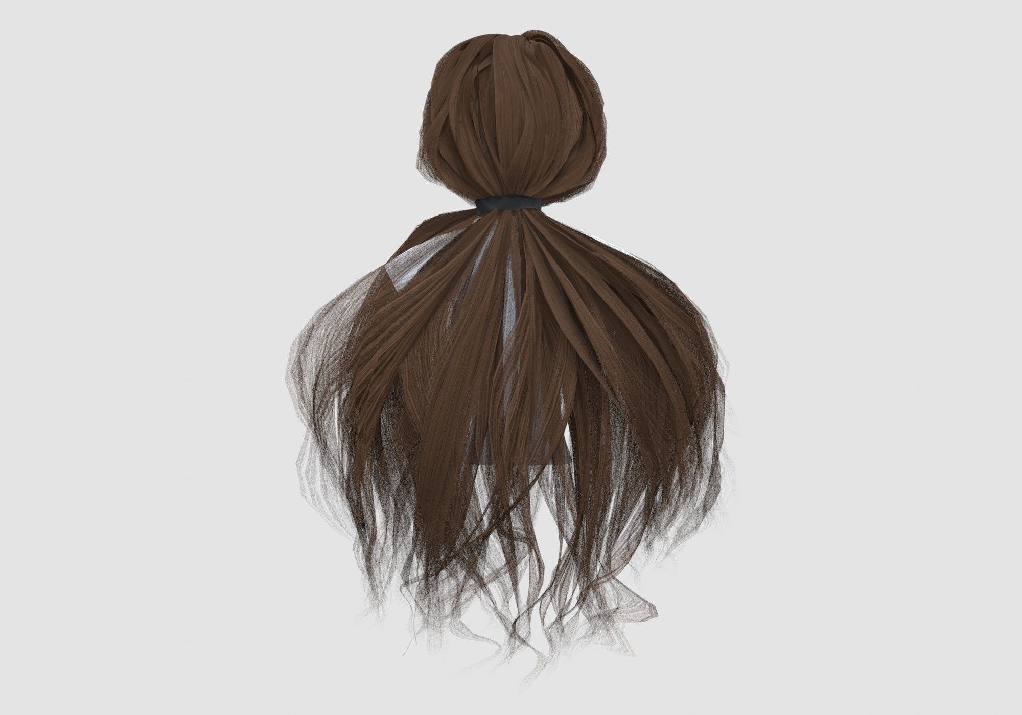 Big Ponytail Hairstyle  3D model_4