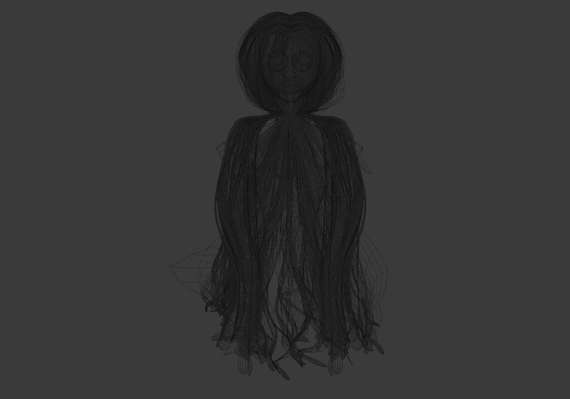 Big Pigtail Hairstyle  3D model_5