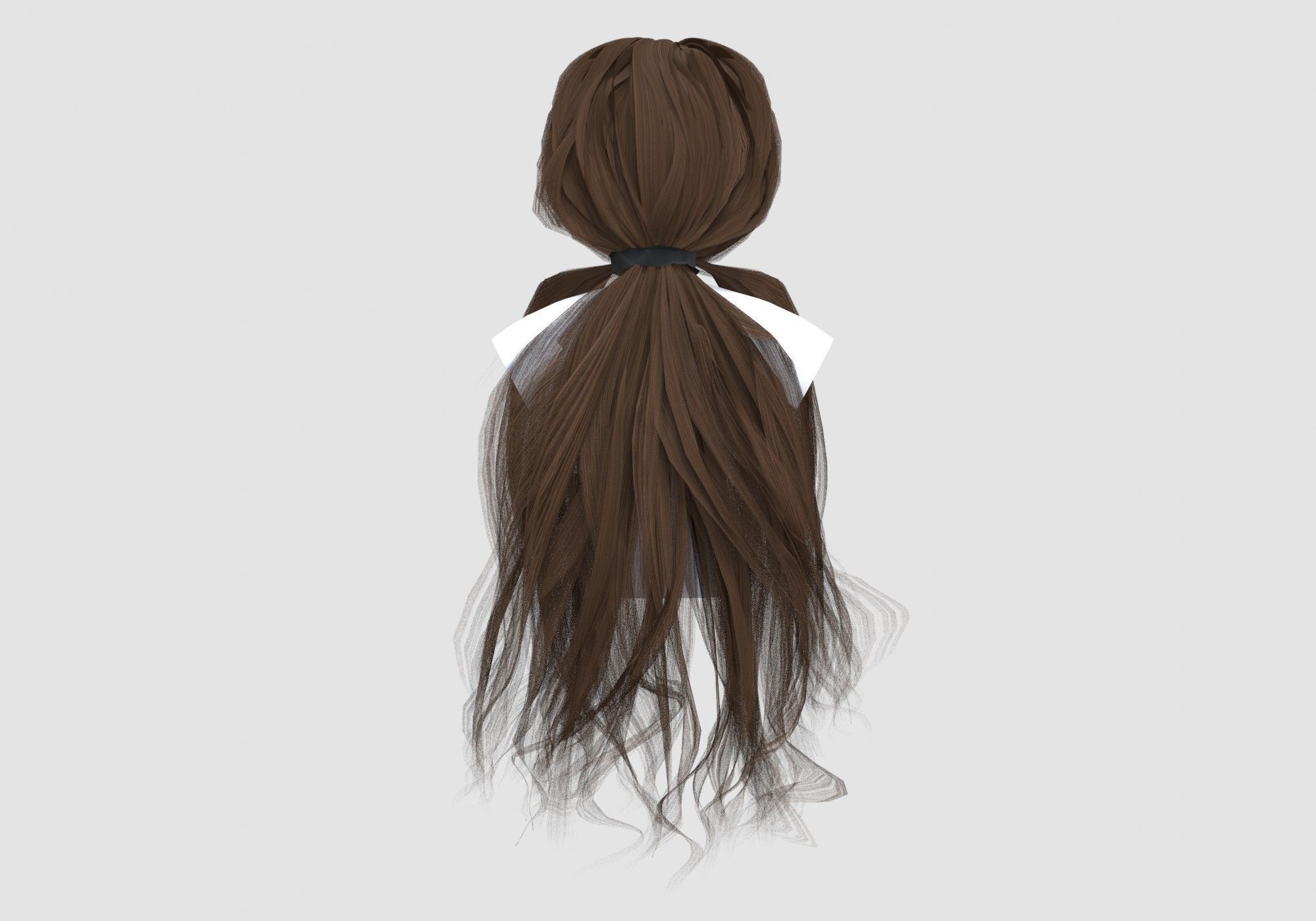 Big Pigtail Hairstyle  3D model_4