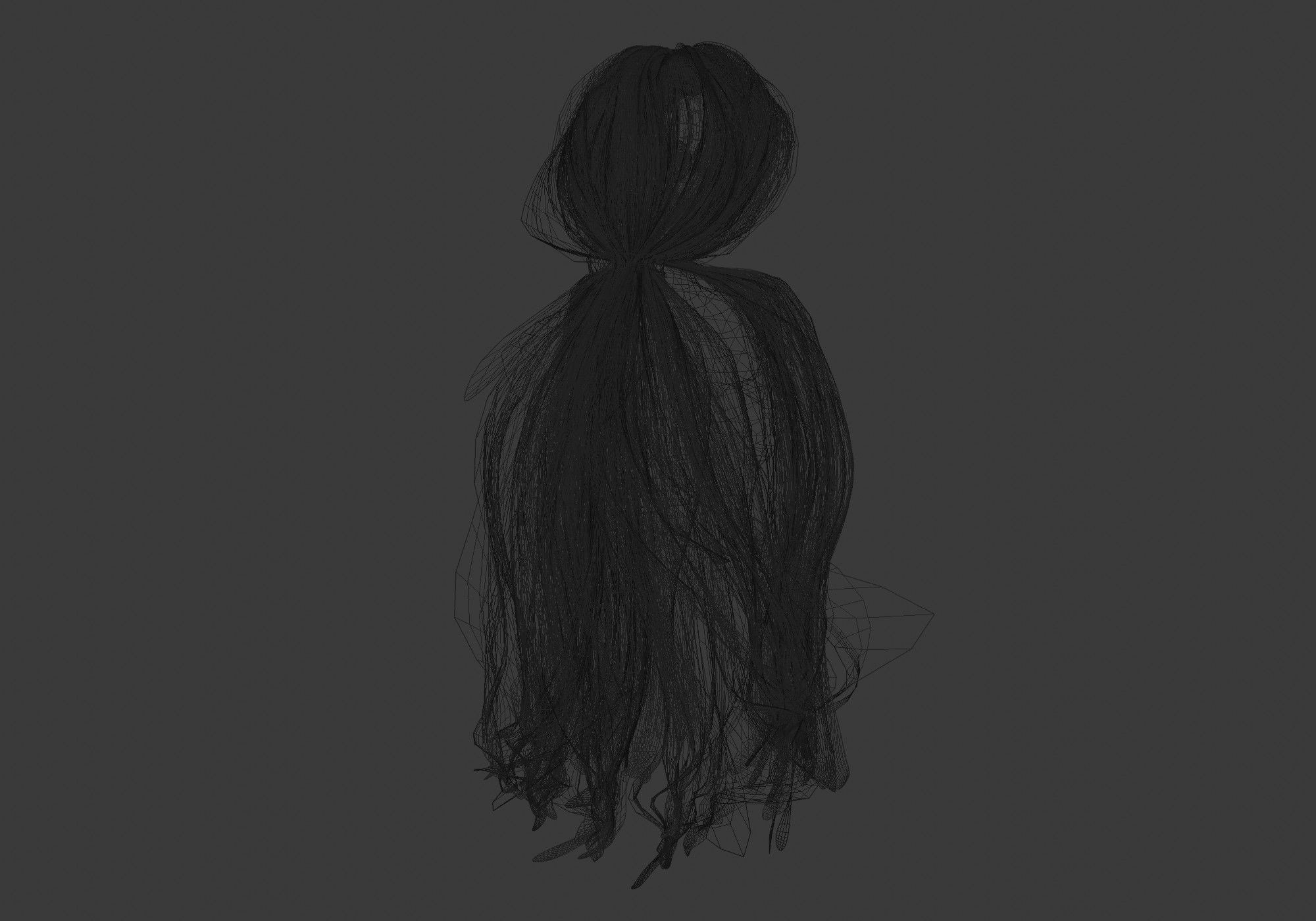 Big Pigtail Hairstyle  3D model_8