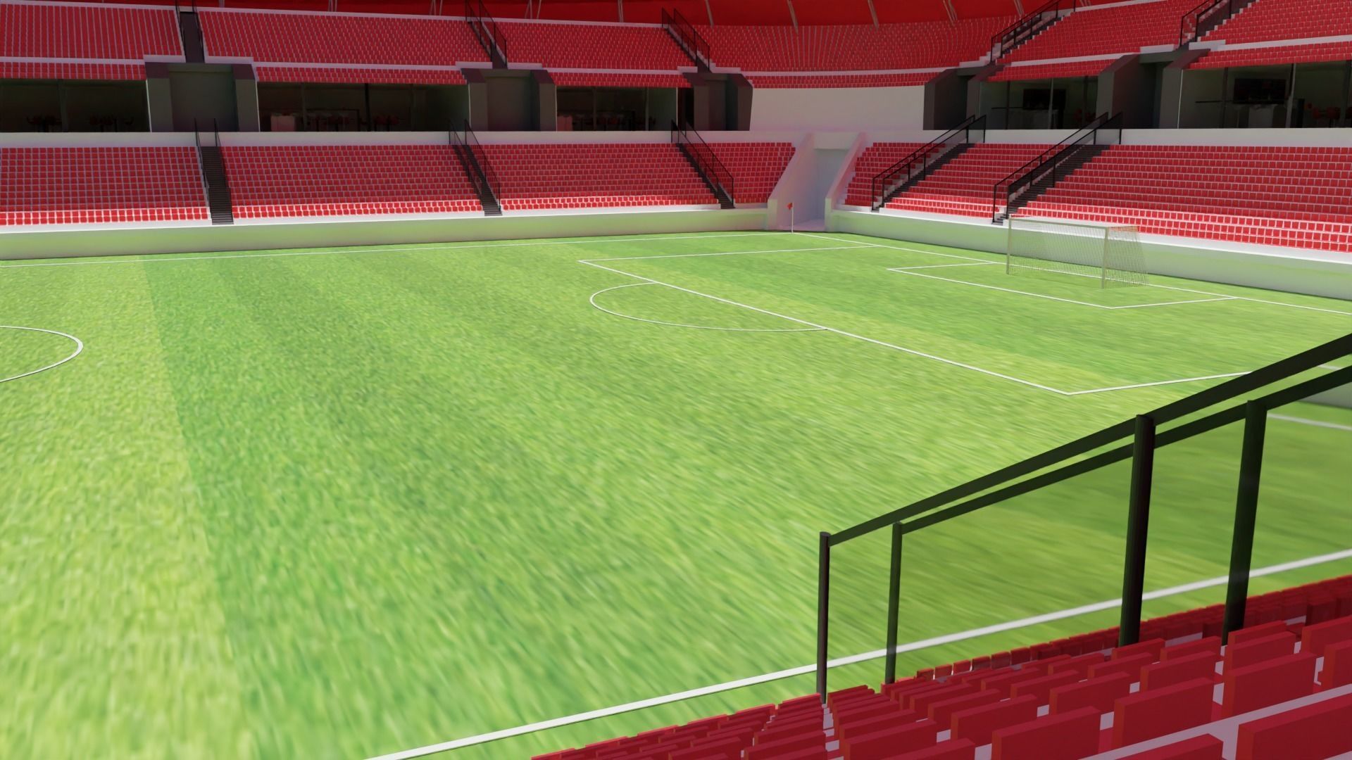Football Stadium Low-poly 3D model_7
