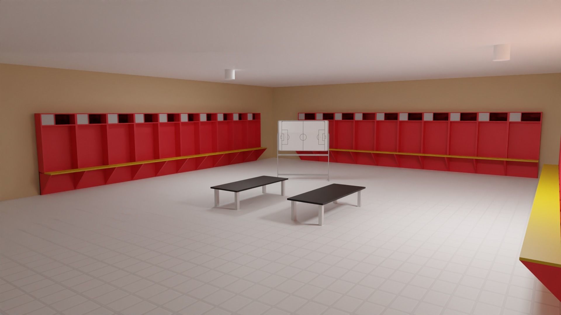 Football Stadium Low-poly 3D model_4