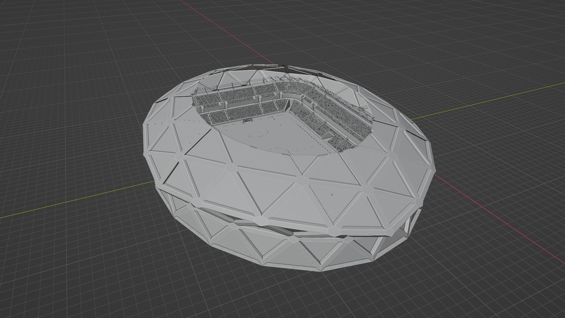 Football Stadium Low-poly 3D model_8