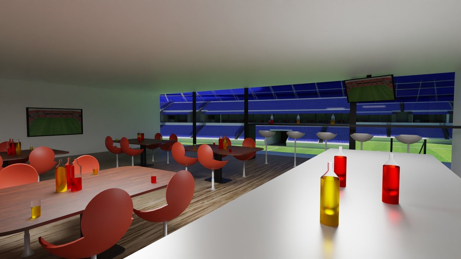 Football Stadium Low-poly 3D model_2