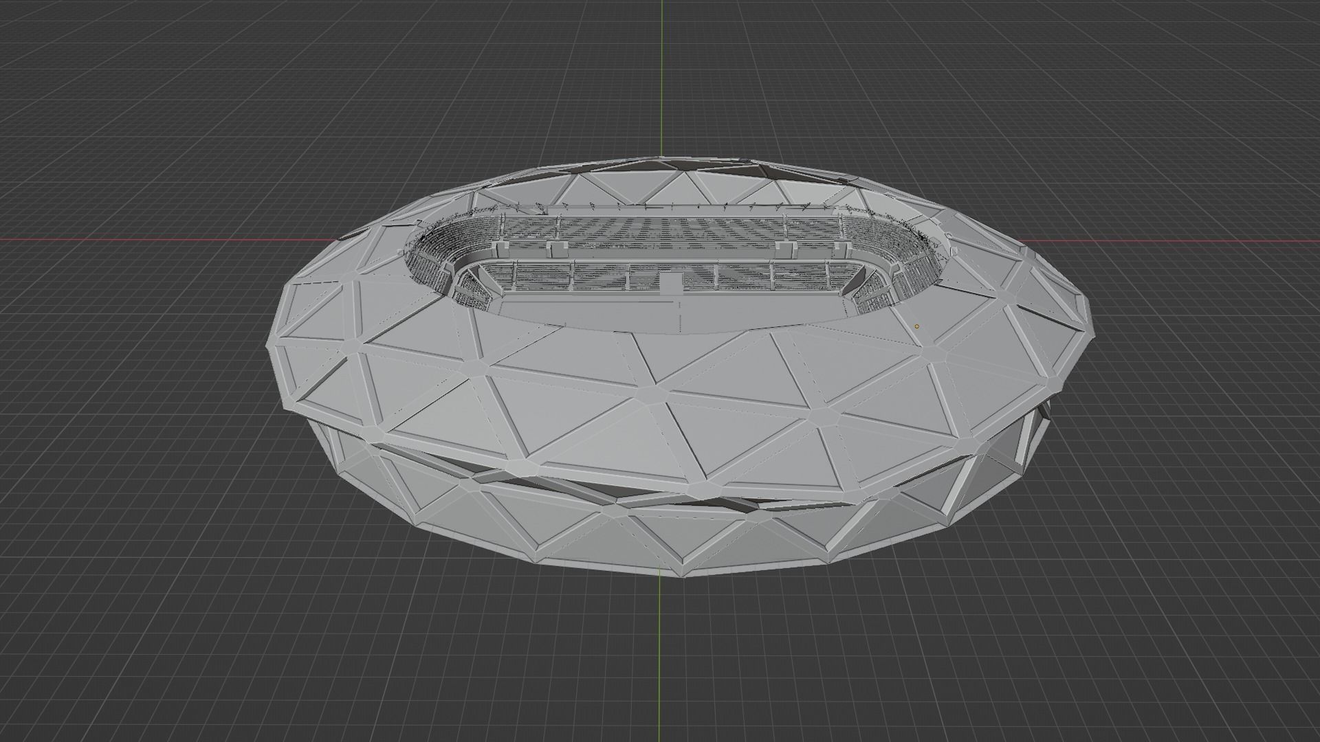Football Stadium Low-poly 3D model_9