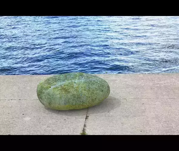 Low poly stone with Texture Free low-poly 3D model