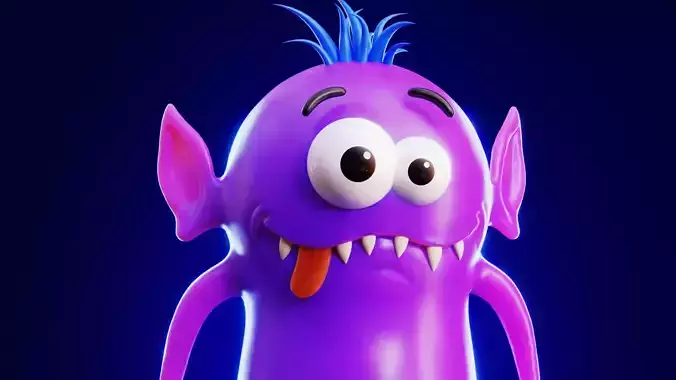 Cute Monster Character Sculpt 3D model