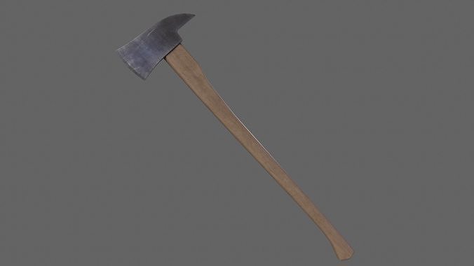 PBR Fire Axe V2b Low-poly 3D model