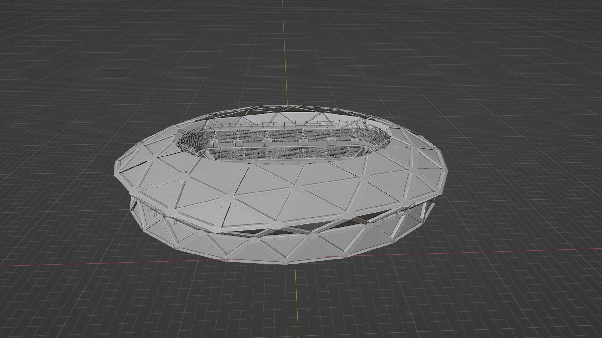 Football Stadium Low-poly 3D model_9