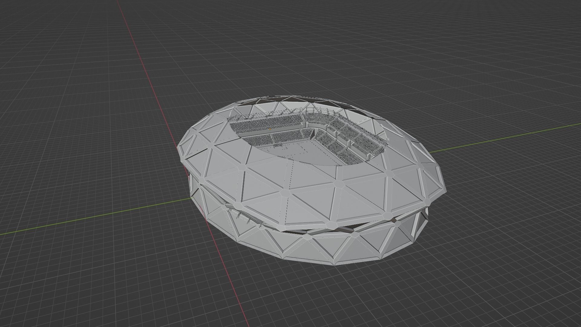 Football Stadium Low-poly 3D model_8