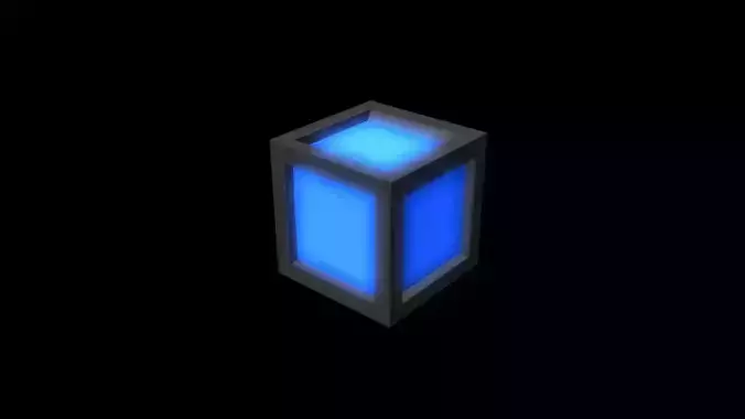 Cube  3D model Fosforescente 