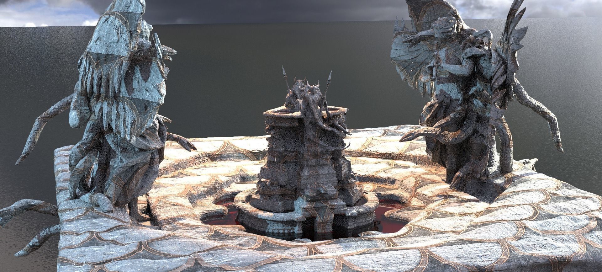 Fallen Angel Blood Font Dark 3  3D model_1