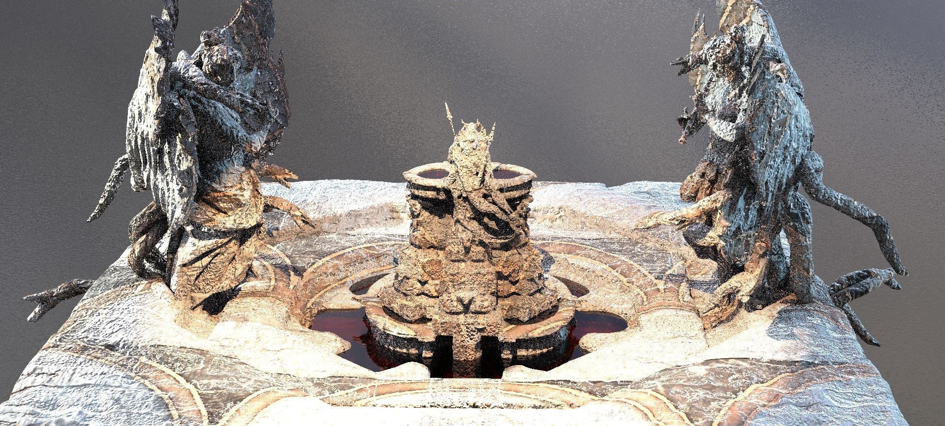 Fallen Angel Blood Font Dark 3  3D model_2