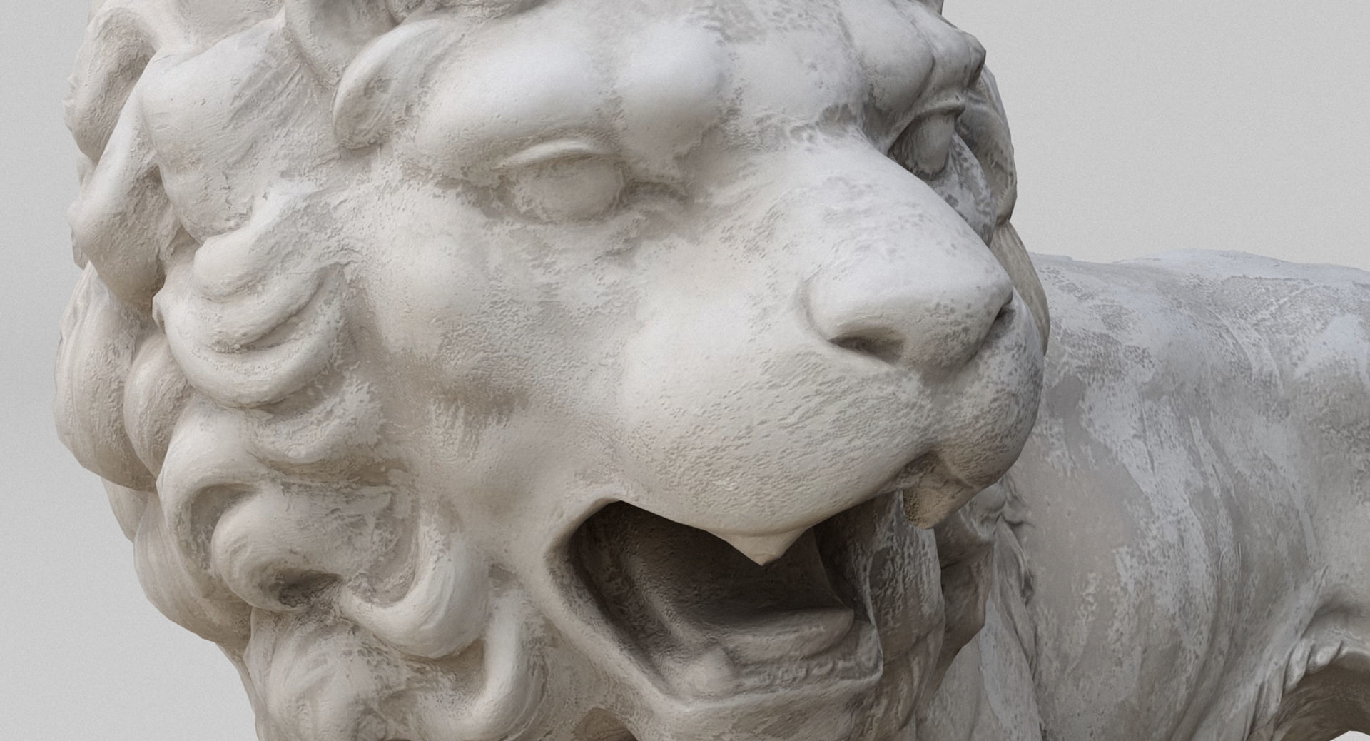 Lion Statue Figurine 3D model_1