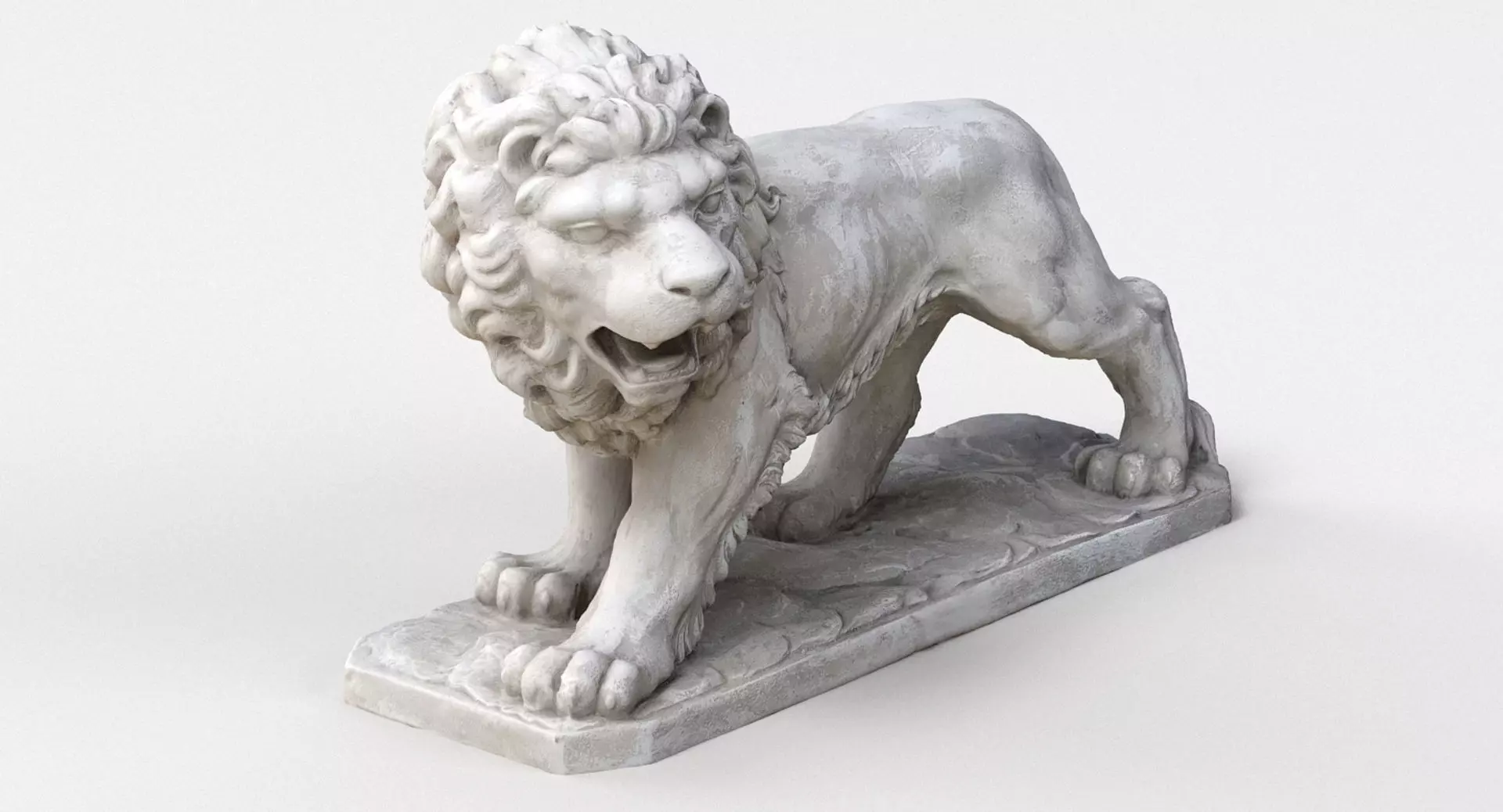 Lion Statue Figurine 3D model_0