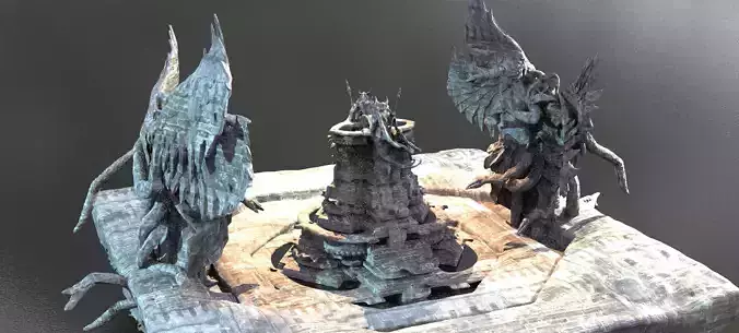 Fallen Angel Blood Font Dark 5 3D model