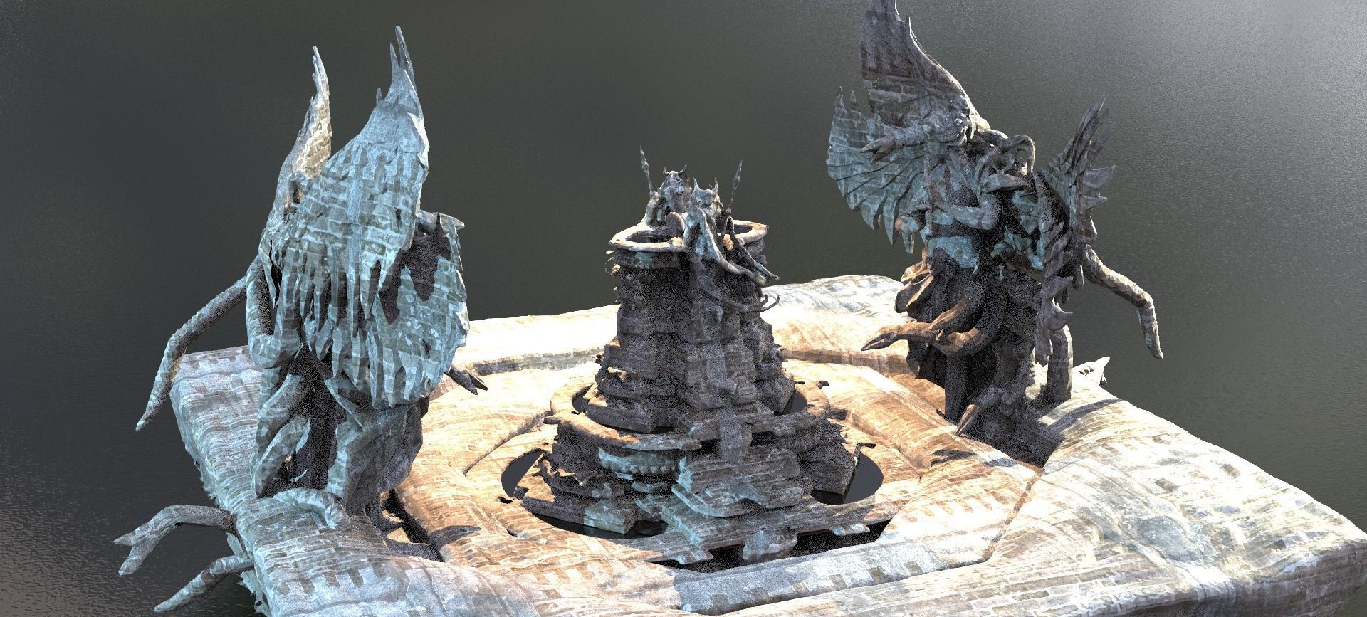 Fallen Angel Blood Font Dark 5 3D model_1