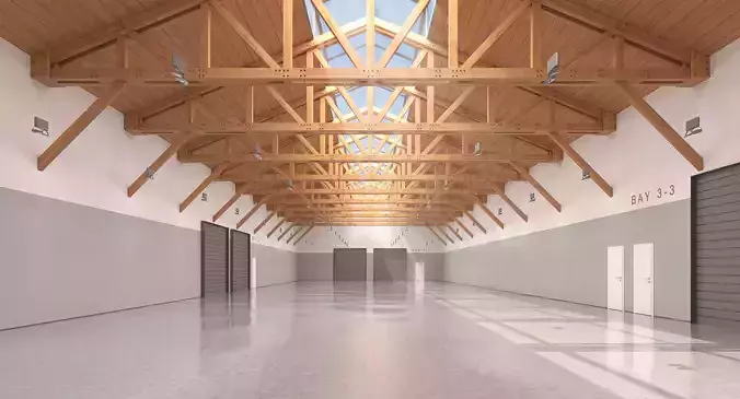 Contemporary Beamed Warehouse