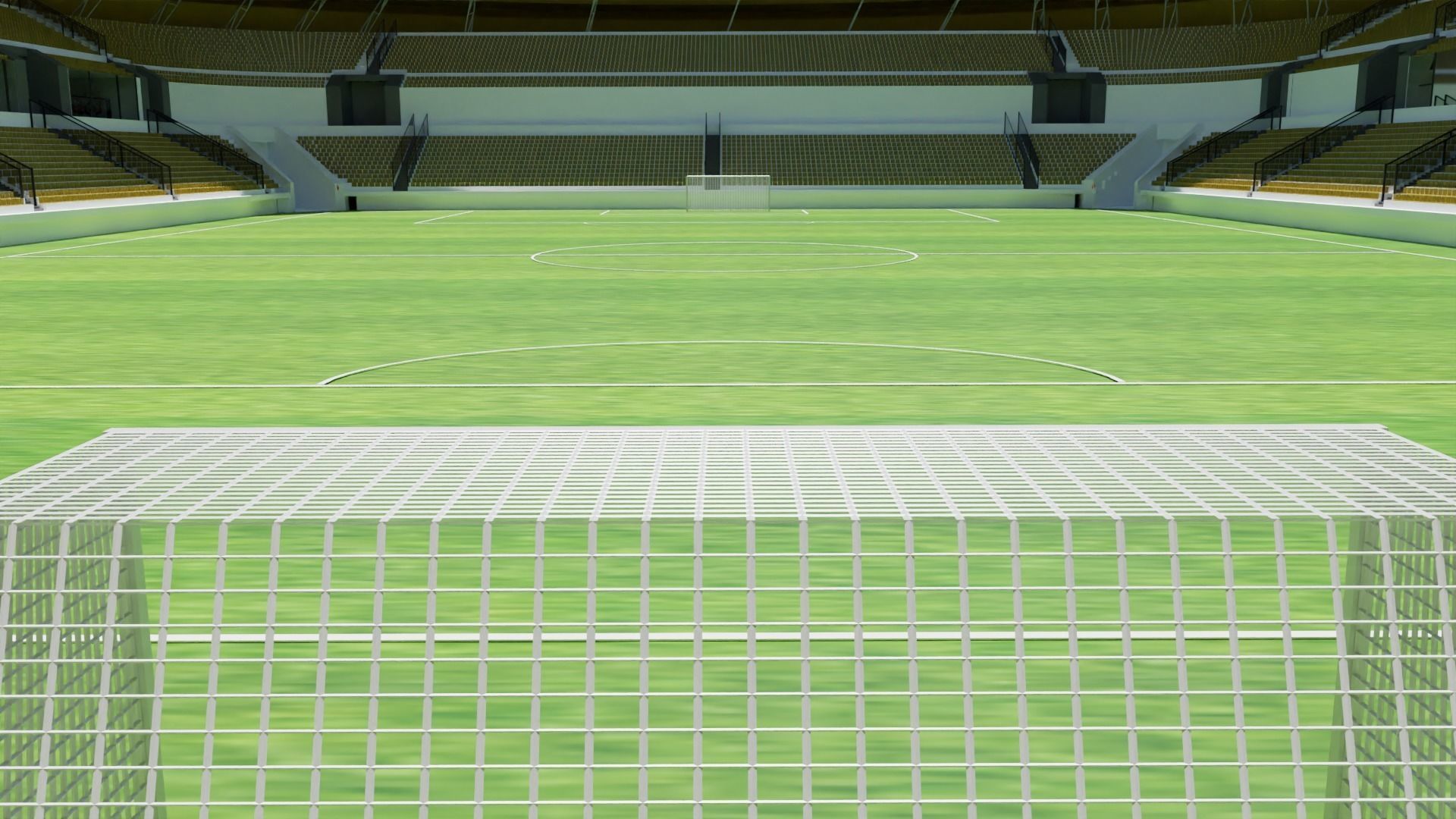Football Stadium Low-poly 3D model_6