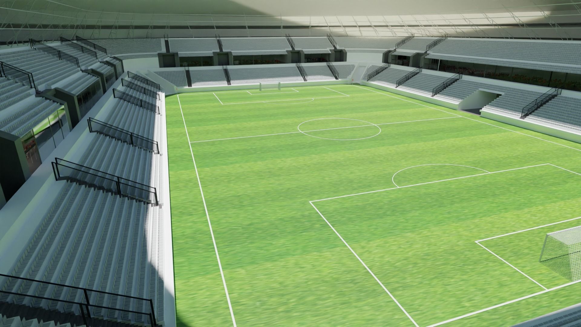 Football Stadium Low-poly 3D model_3