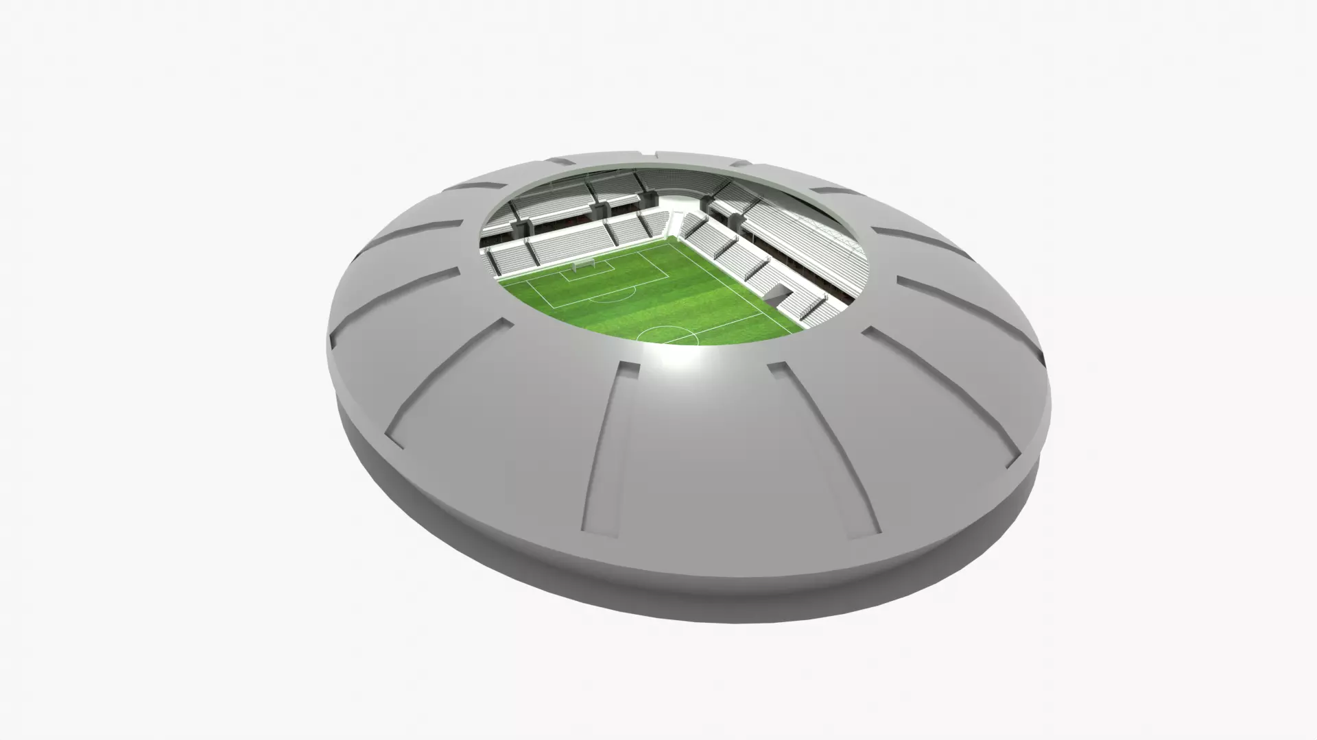 Football Stadium Low-poly 3D model_0