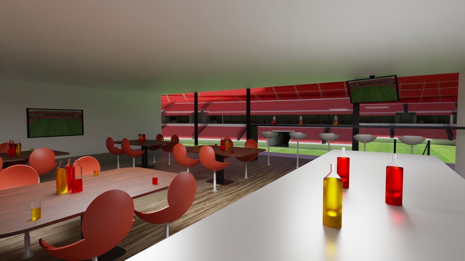 Soccer Stadium Low-poly 3D model_3