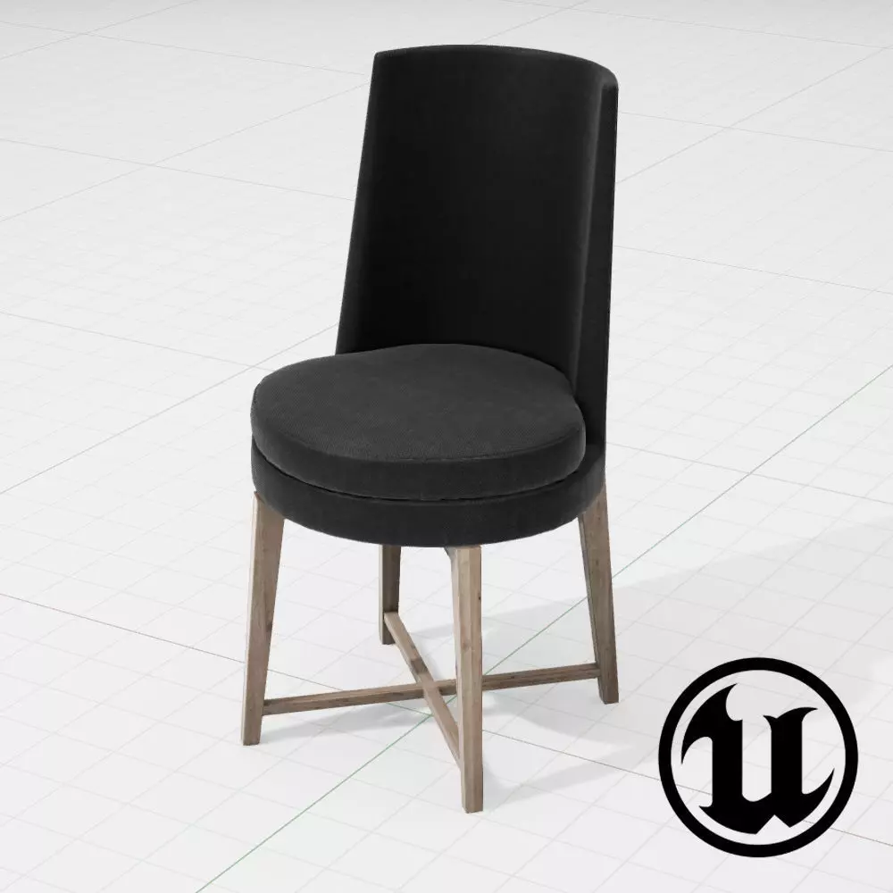 Flexform Feelgood Chair 002 UE4 Low-poly 3D model_0