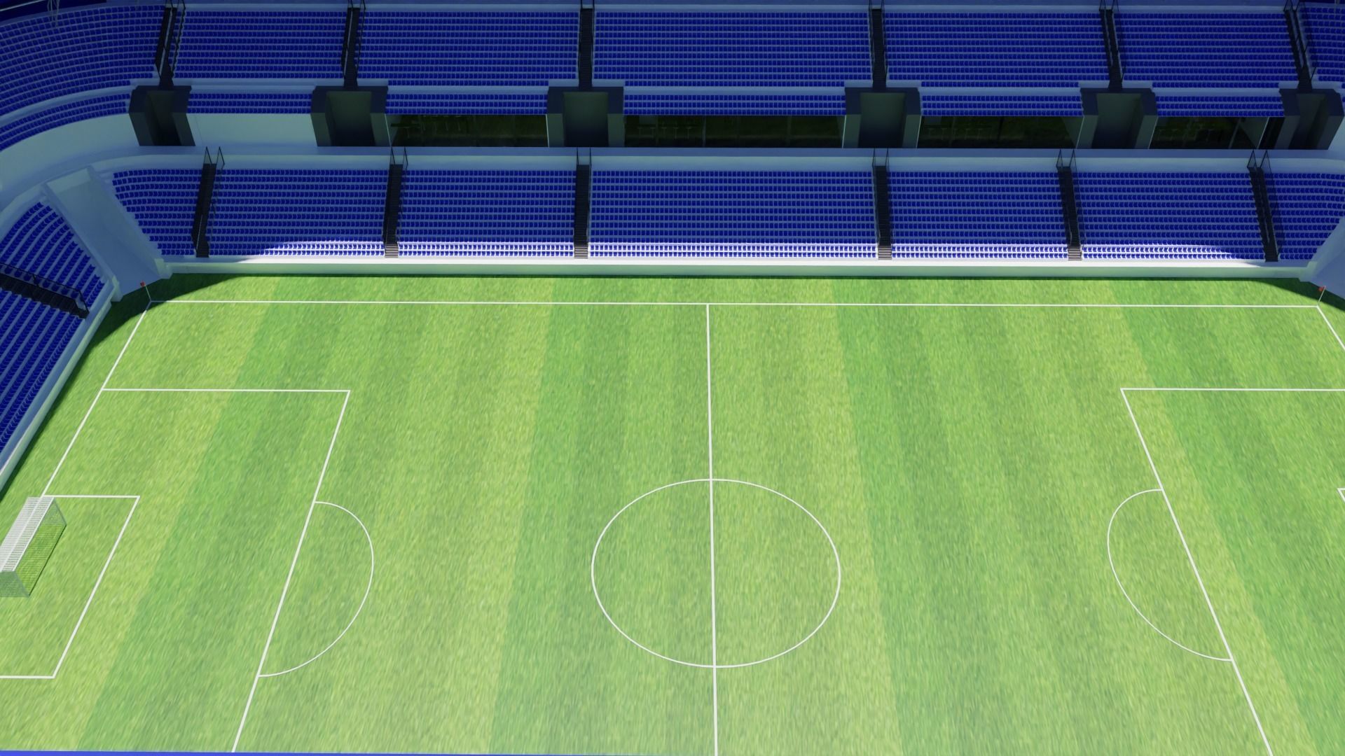 Soccer Stadium Low-poly 3D model_5